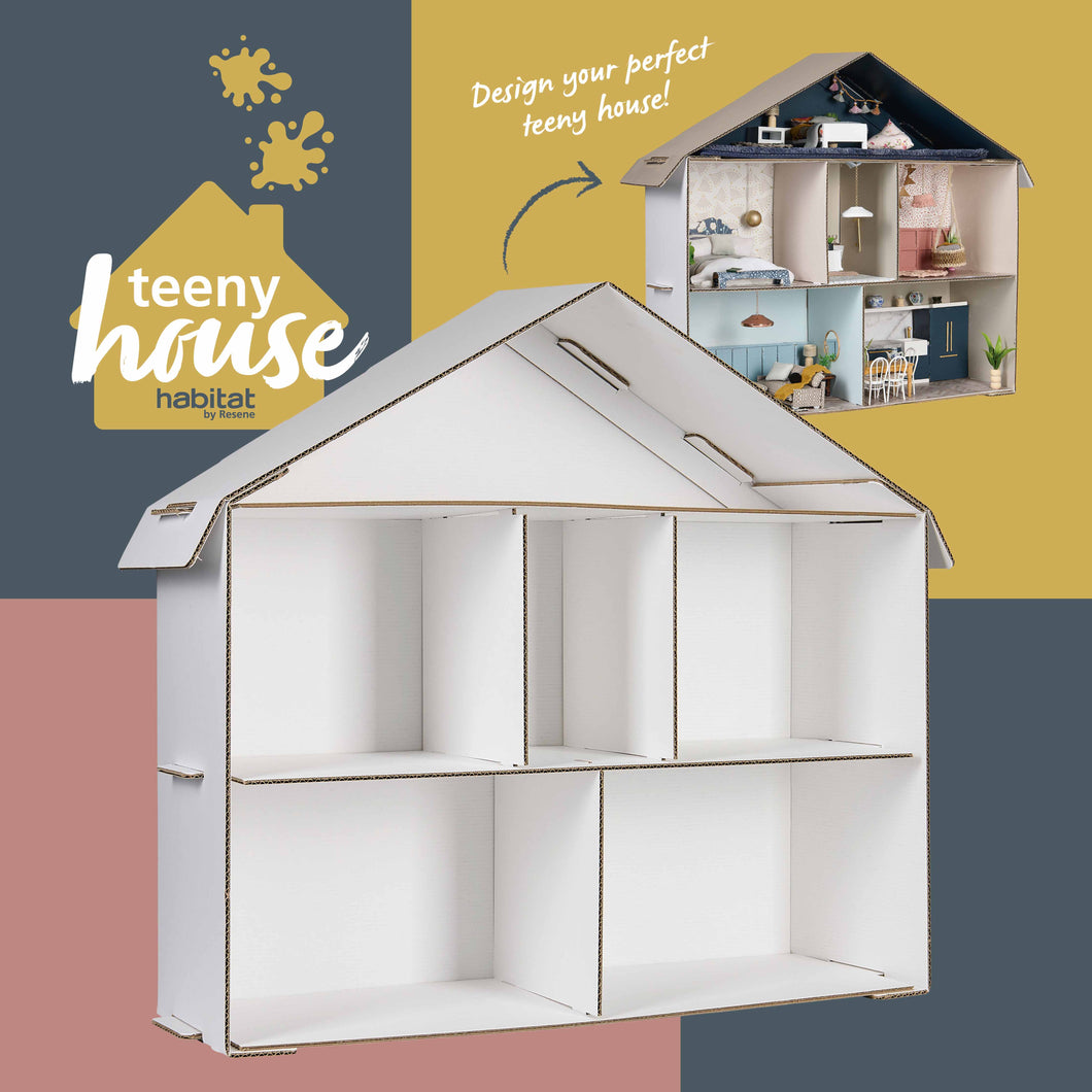 habitat by Resene Teeny House - cardboard dollhouse